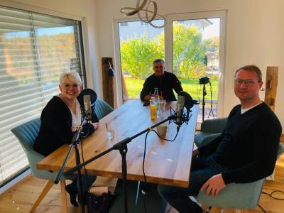 Im Interview fr den Podcast